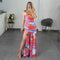 VESTIDO NARANJA CON AZUL