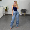 PANTALON VIBRANT MOM AZUL CLARO
