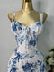 VESTIDO AZUL FLORES