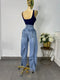 PANTALON VIBRANT MOM AZUL CLARO