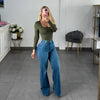PANTALON MOM JEANS AZUL VIBRANT