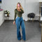 PANTALON MOM JEANS AZUL VIBRANT