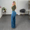 PANTALON MOM JEANS AZUL VIBRANT