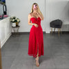 VESTIDO ROJO ABERTURA EN PIERNA