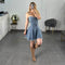 VESTIDO MEZCLILLA CORDONES