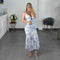 VESTIDO AZUL FLORES MESH