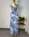 VESTIDO MESH AZUL OLANES