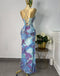VESTIDO MESH AZUL OLANES