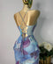 VESTIDO MESH AZUL OLANES