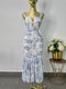 VESTIDO AZUL FLORES MESH
