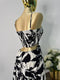 VESTIDO LARGO BLANCO Y NEGRO