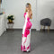 VESTIDO FLOR ROSA LICRA