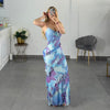 VESTIDO MESH AZUL OLANES
