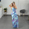 VESTIDO MESH AZUL OLANES