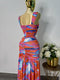 VESTIDO NARANJA CON AZUL