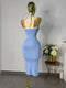VESTIDO AZUL CIELO PUNTO