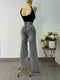 PANTALON MOM GRIS CON CRISTALES VIBRANT