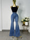 PANTALON CAMPANA AZUL CLARO VIBRANT