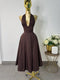 VESTIDO HALTER CAFE