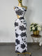 VESTIDO FLOR NEGRA MESH