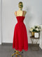 VESTIDO ROJO ABERTURA EN PIERNA