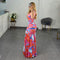 VESTIDO NARANJA CON AZUL