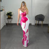 VESTIDO FLOR ROSA LICRA