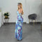 VESTIDO MESH AZUL OLANES