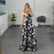 VESTIDO LARGO BLANCO Y NEGRO