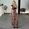 VESTIDO MESH ANIMAL PRINT CAFE